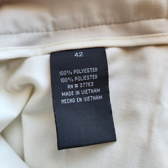 New Perry Ellis Golf Shorts Mens Size 42 Beige Microfiber Performance NWT - Picture 5 of 6